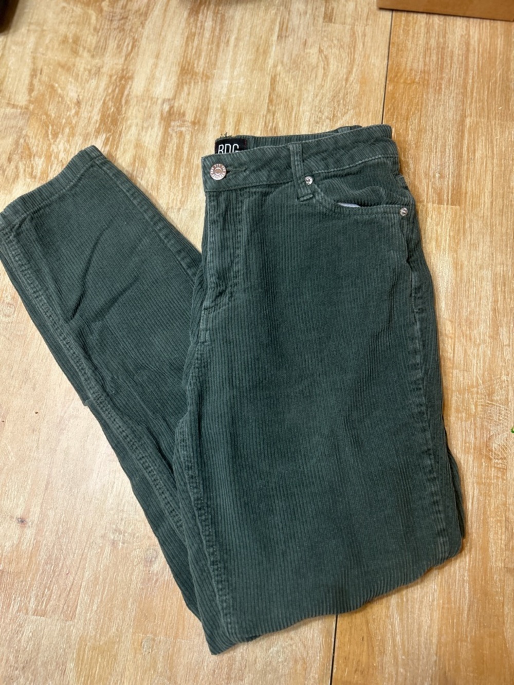 BDG Green Corduroy High-Rise Pants